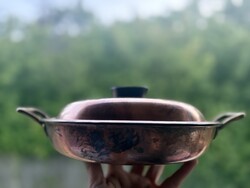 Wonderful copper lidded pots and pans