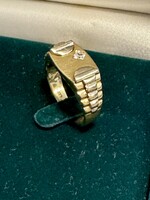 14.K Arany Gyűrű Rolex jellegű 70 méret