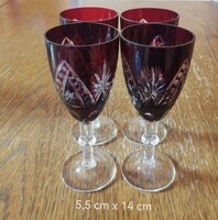 4 db ólomkristály feles pohár