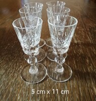 6 db pezsgős ólomkristály pohár