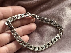 Antik ezüst karkötő férfi letisztult