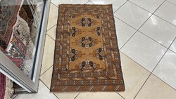 3495 Afgán Türkmén yamud kézi gyapjú perzsa szőnyeg 70X120CM ingyen futár