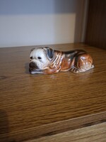Porcelán kutya, bulldog.. 21 cm. Hibátlan. Jelzett