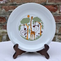Alföldi zsiráfos - majmos porcelán kistányér - tányér