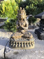 Exkluzív kidolgozású, patinás Buddha szobor!
