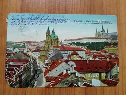 Régi képeslap,Prága, vár, bélyegezve 1916