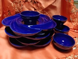 Fondue mártogatós kerámia készlet, 4 személyes