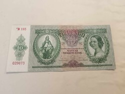 10 pengő 1936-os, csillagos B*.tíz pengő szép feszes bankjegy