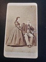 Korai CdV vizitkártya fotó 1860-as évek Kozics, Pozsony