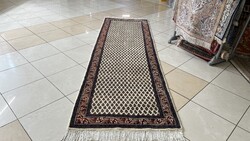 3880 AKCIÓ Indiai Mir kézi gyapjú perzsa futó szőnyeg 85X270CM INGYEN FUTÁR