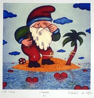 Ef Zámbó István - Síró törpe 50 x 50 cm computer print, merített papír