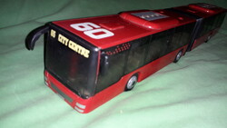 Nagyon szép REALTOY piros plasztik csuklós busz 45 cm a képek szerint