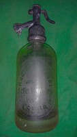 Antik 1929. fajdkakas fejes fejazonos szódásüveg RADICS JÓZSEF CSÉPA 0,5 L a képek szerint