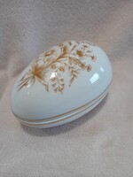 2503/26 Hollóházi porcelán nagyméretű tojás bonbonier