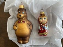 Mása és a medve karácsonyfadísz szett