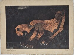 Földi Péter - Macskaének 32 x 43 cm computer print, merített papír