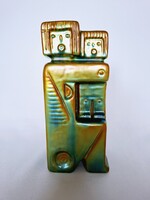 Zsolnay Eozin Nádor Judit: Anya gyermekével „Ölelés” könyvtámasz. (25.303.)