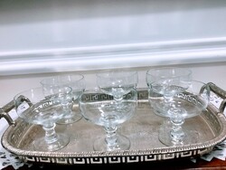 Talpas kristály pezsgős vagy fagyis kehely