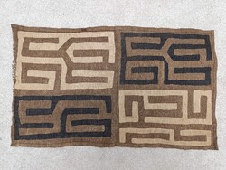 Antik afrikai szőttes Kuba népcsoport Kongó Afrika népművészete schowa raffia terítő 319 2003