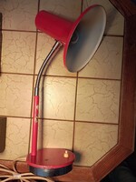 Régi retro nagy méretű Szarvasi gégecsöves fém asztali lámpa mid century