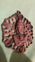 Antik áttört domborműves réz medál BUDDHA 5 cm átmérő a képek szerint