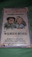 Antik WILHELM BUSCH - MAX és MÓRIC fekete Péter játékkártya ritkaság a képek szerint