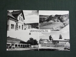 Képeslap,Vértesszölös,mozaik,múzeum,vendéglő,kocsma,bolt látkép,részlet,1979-