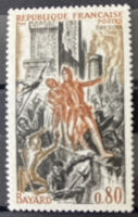 Bayard a Brescia-i csatában - francia postatiszta bélyeg 1969