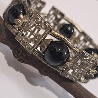 Ezüstözött Indiai   karkötő  2 cm-es