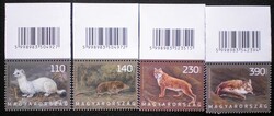 S5145-8k /  2013 Magyarország állatvilága VII. - Ragadozó emlősök bélyegsor postatiszta vonalkódos