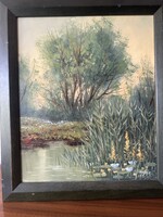 Kovrig Miklós kisméretű 30* 35 cm-es festménye keresi méltó helyét.