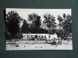 Képeslap,Vonyarcvashegy,Balaton part,strand látkép,részlet, 1963-