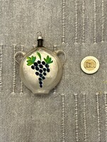 Régi, retro ,üveg  Karácsonyfadísz kulacs