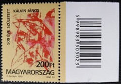 S4990k /  2009 Kálvin János bélyeg postatiszta vonalkódos