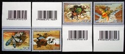 S5201-4k / 2014 Magyarország állatvilága - Ragadozó rovarok bélyegsor postatiszta vonalkódos