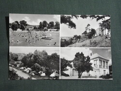 Képeslap,Vonyarcvashegy,mozaik,templom,kemping,strand,Helikon taverna borozó látkép,részlet, 1969-