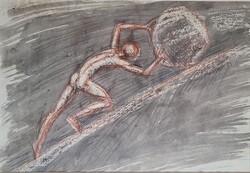 Papp Oszkár - 20 x 29 cm vegyes technika, papír 1983