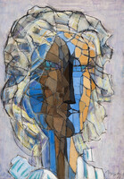 Papp Oszkár - Szőke 30,5 x 21 cm olaj,papír 1986