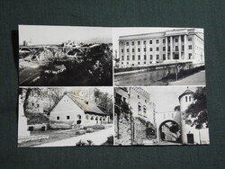 Képeslap,Veszprém,mozaik,Bakonyi ház,egyetem,híd,Hősök kapuja látkép,részlet, 1979-