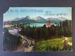 Antik ritka képeslap - Magas Tátra - Csorbató a fogaskerekű vasúttal 1916