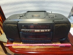 Retro halálmenő aiwa CSD-SR510K kazettás CD-s sétálómagnó szocreál kádár space age 13