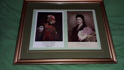 Régi Ferenc József császár és SISSY királynő képek keretben 30 x 20 cm a képek szerint