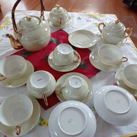 Lithophan porcelán teás készlet