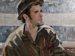 KOMSOMOL LEADER - YUGAI V. - SOVIET UKRAINIEN ART - KOMSZOMOL VEZETŐ, KOMMUNISTA MŰVÉSZET