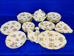 Herendi porcelán Viktória mintás komplett 26 darabos új állapotú étkészlet