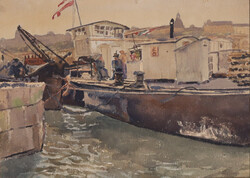Widder Félix (1874-1939): Pesti rakpart