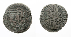 I. Mátyás denár K-K pajzs