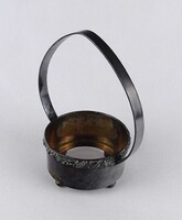 1V611 Old Art Nouveau Silver-Plated Metal Serving Basket