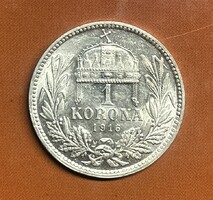 Ezüst Ferenc József 1 korona 1916