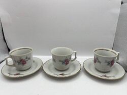 Kelet-német porcelán kávés készlet, 3 személyes. 5006